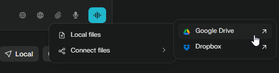 Perplexity Add from Google Drive